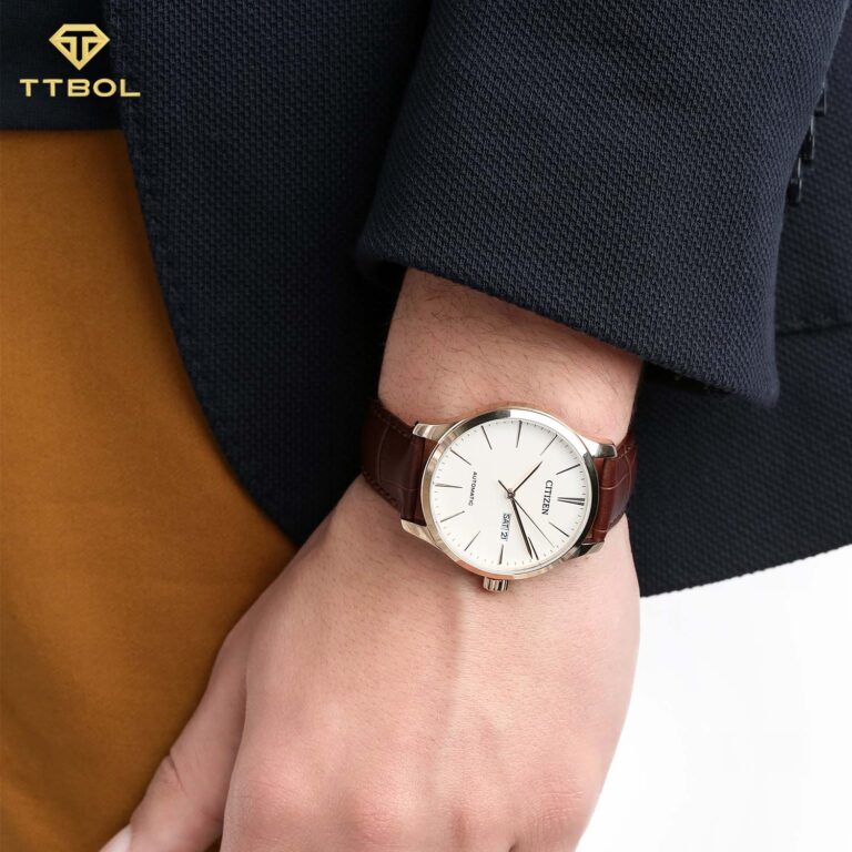 ساعت مچی مردانه سیتیزن بند چرم قهوه ای CITIZEN NH8353-18A