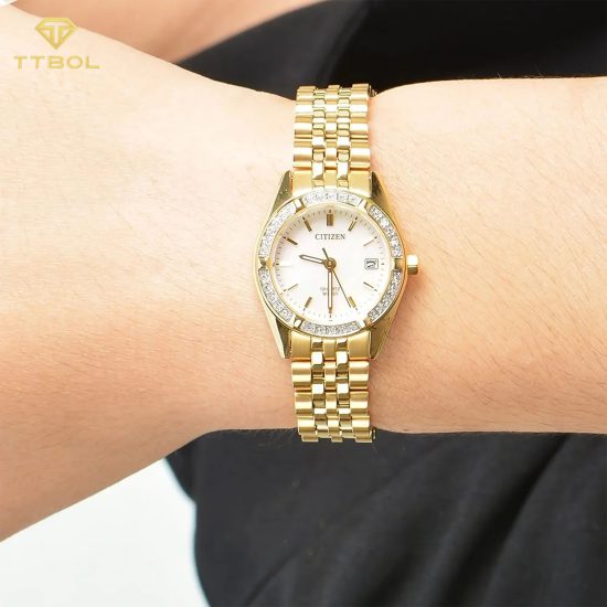 ساعت مچی زنانه سیتیزن نگین دار CITIZEN EU6062-50D