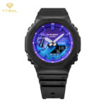 ساعت مچی ضدضربه کاسیو جی‌شاک GA-2100FL-1A مناسب استفاده روزمره و ورزشی آقایان