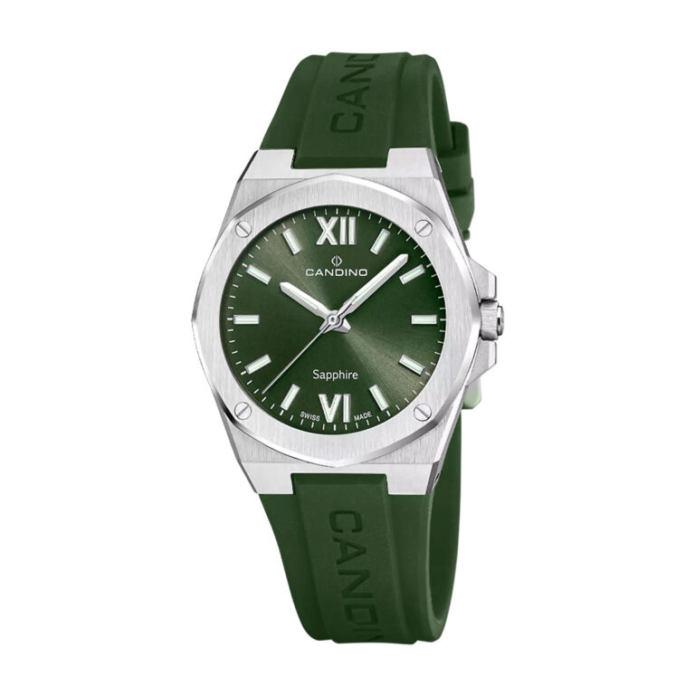 ساعت مچی زنانه کاندینو با بند سیلیکونی سبز CANDINO C4777/4