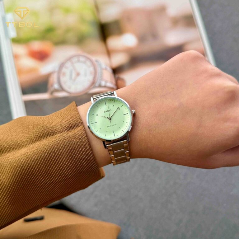 ساعت مچی زنانه کاسیو صفحه سبز CASIO LTP-VT03D-3B