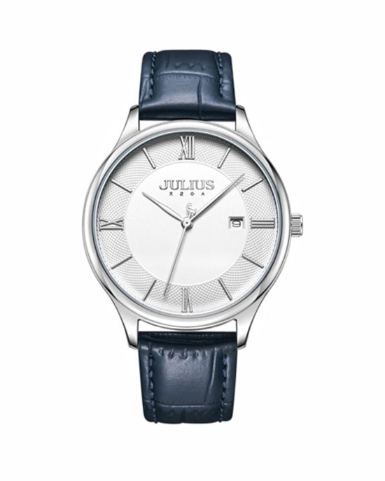 ساعت مچی مردانه جولیوس بند چرم سرمه ای JULIUS JA-1328MA
