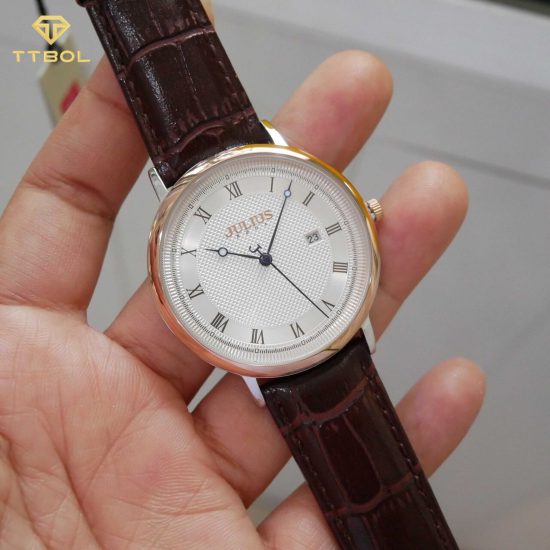 ساعت مچی مردانه بند فهوه ایJULIUS JA-1450MC