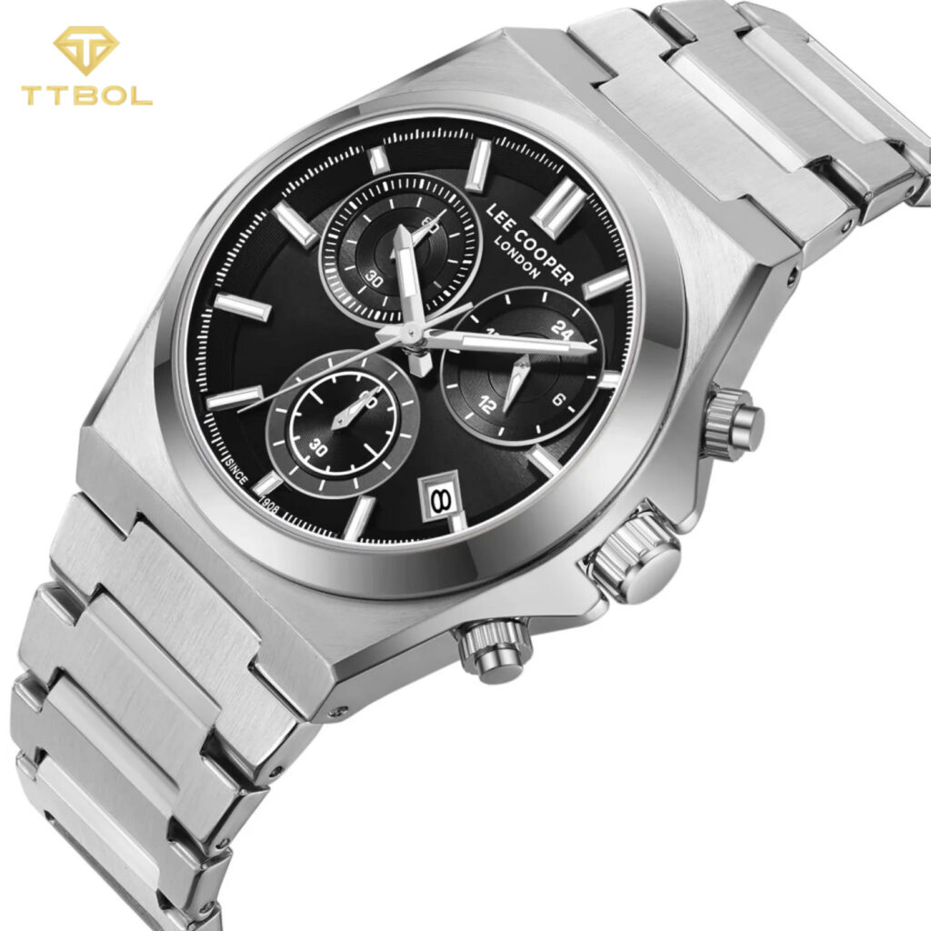 ساعت مچی مردانه لی کوپر سیلور صفحه مشکی LEE COOPER LC08188.350