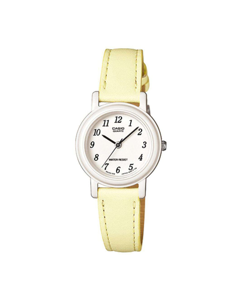 ساعت مچی دخترانه کاسیو بند چرم زرد CASIO LQ-139L-9B