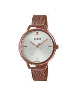 ساعت مچی زنانه کاسیو بند حصیری رزگلد CASIO LTP-E415MR-7C
