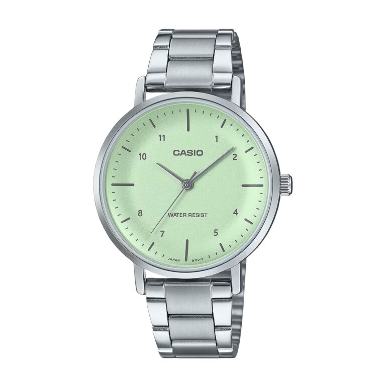 ساعت مچی زنانه کاسیو صفحه مغز پسته ای CASIO LTP-VT03D-3B