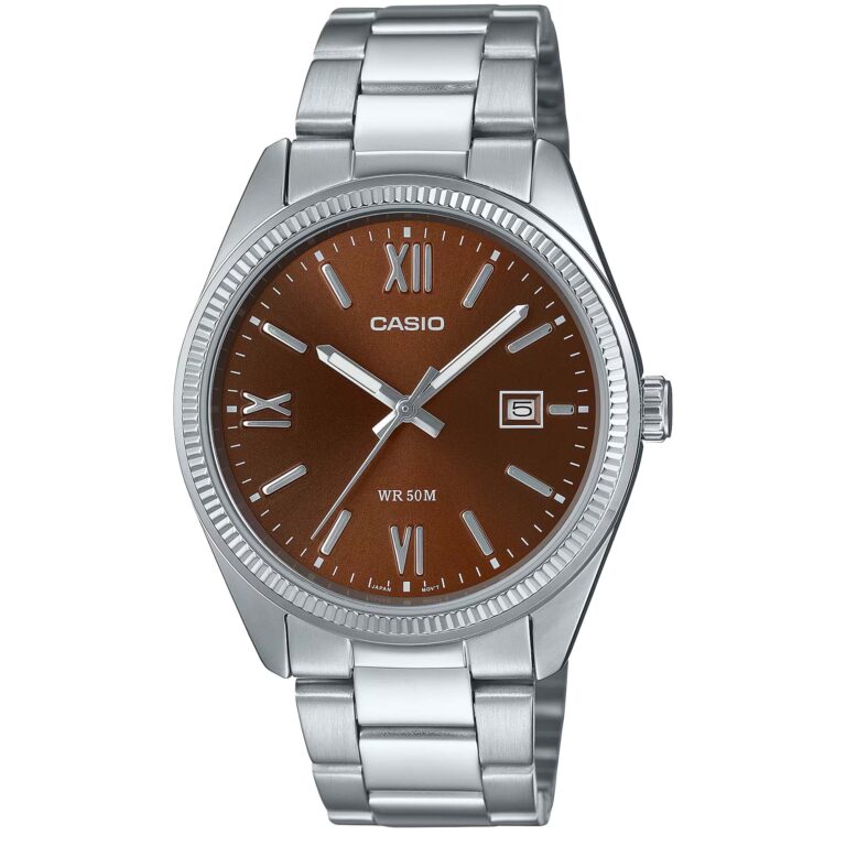 ساعت مچی مردانه کاسیو صفحه قهوه ای CASIO MTP-1302DD-5AV