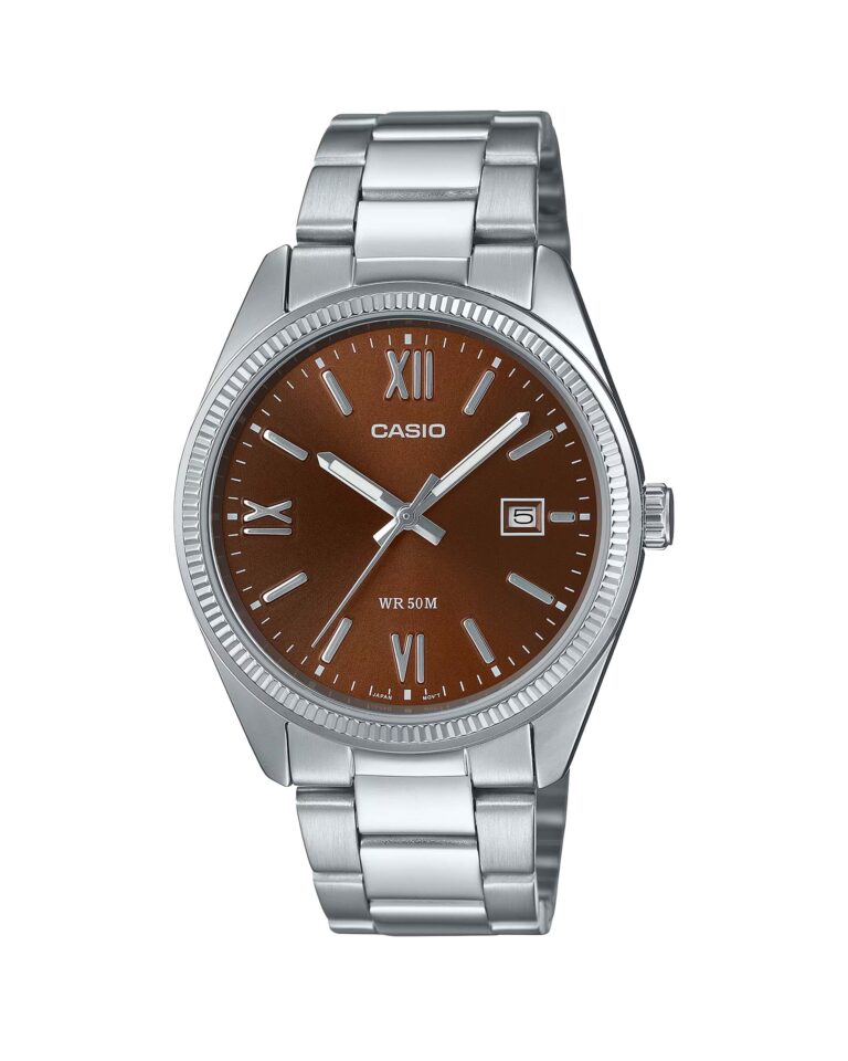 ساعت مچی مردانه کاسیو صفحه قهوه ای CASIO MTP-1302DD-5AV