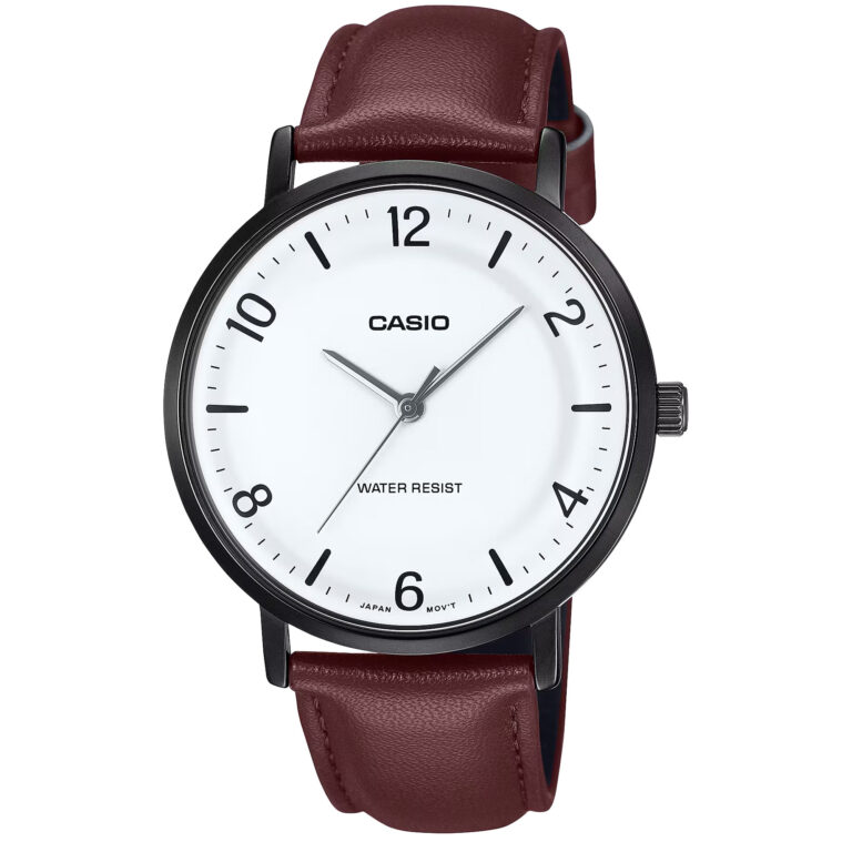 ساعت مچی مردانه کاسیو جنرال بند چرمی CASIO MTP-VT03BL-7B