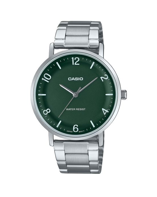 ساعت مچی مردانه کاسیو صفحه سبز CASIO MTP-VT03D-3B