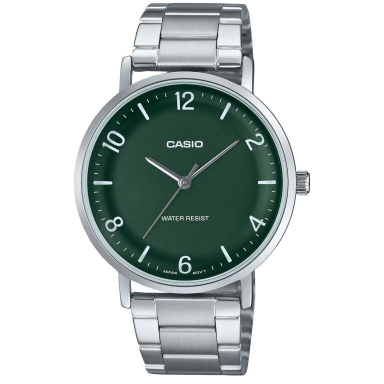 ساعت مچی مردانه کاسیو صفحه سبز CASIO MTP-VT03D-3B
