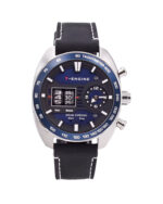 ساعت مچی مردانه تی انجین بند چرم سرمه ای T-ENGINE Specter S/BE