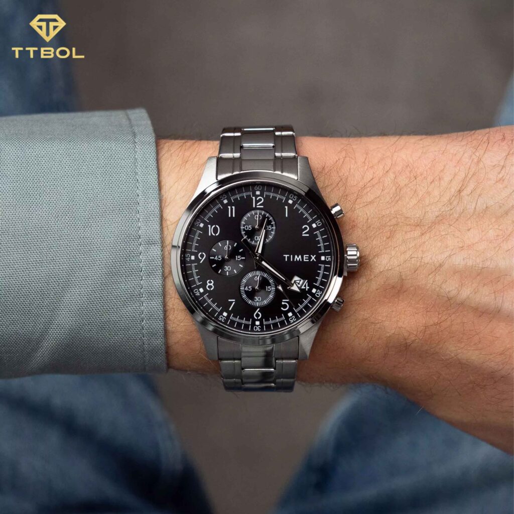 ساعت مچی مردانه سه موتوره کرنو با تاریخ TIMEX TW2Y01400