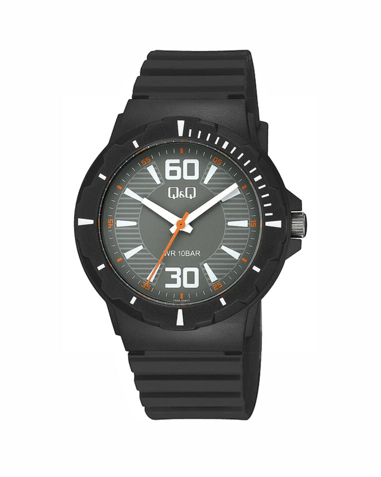 ساعت مچی مردانه کیو اند کیو مشکی ضد آب Q&Q V02A-006VY