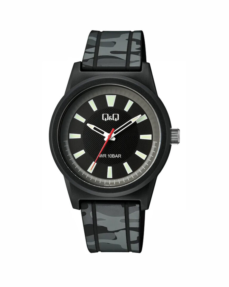 ساعت مچی مردانه کیو اند کیو بند چریکی ضد آب Q&Q V35A-001VY