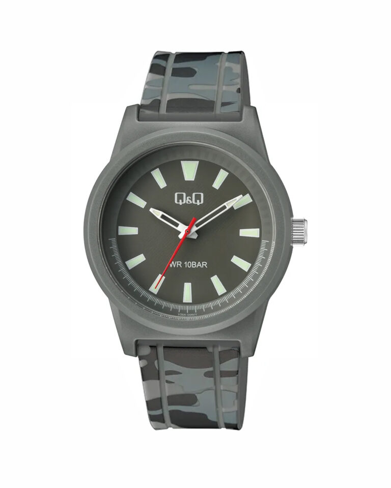 ساعت مچی مردانه کیو اند کیو سبز چریکی ضد آب Q&Q V35A-004VY