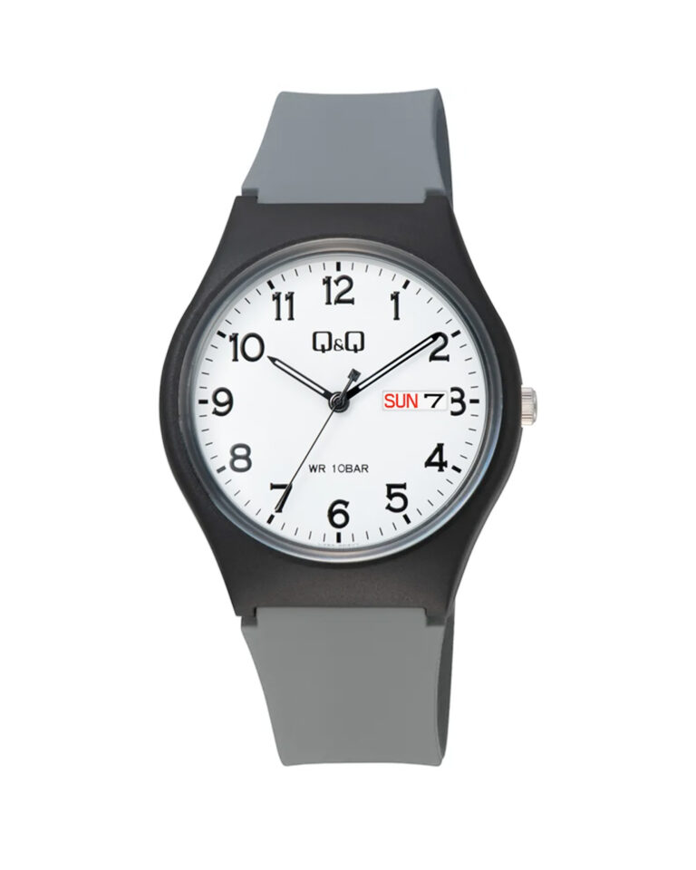 ساعت مچی مردانه کیو اند کیو بند طوسی Q&Q V39A-003VY