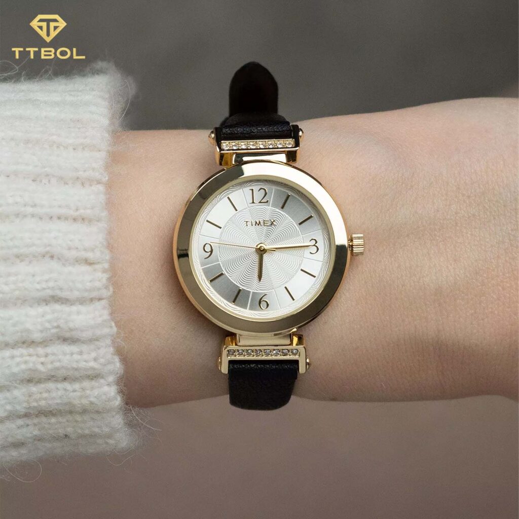 ساعت مچی زنانه تایمکس چرمی TIMEX TW2W96400