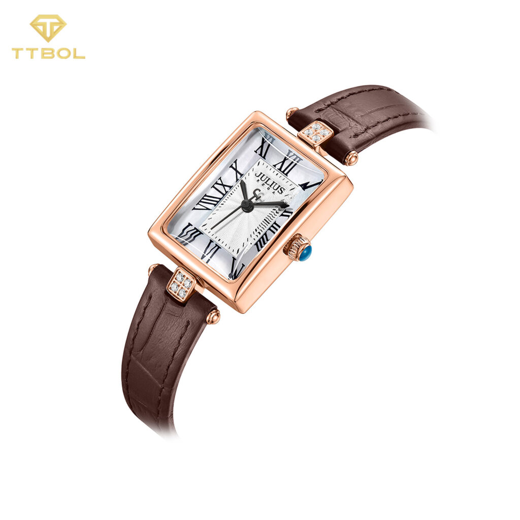 ساعت مچی زنانه جولیوس بند قهوه ای JULIUS JA-1525C