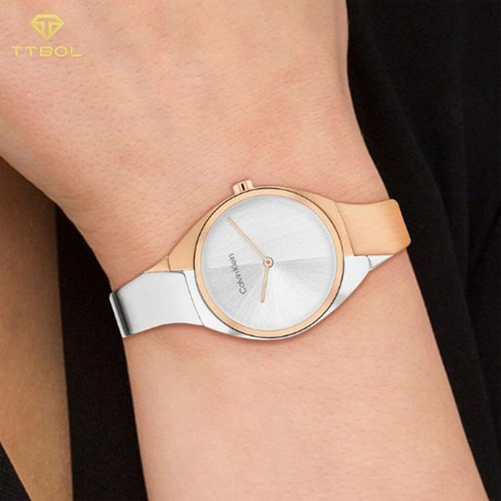 ساعت مچی زنانه کلوین کلین بند النگویی سیلور رزگلد Calvin Klein 25200237