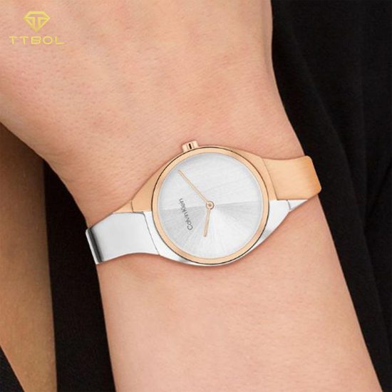 ساعت مچی زنانه کلوین کلین بند النگویی سیلور رزگلد Calvin Klein 25200237