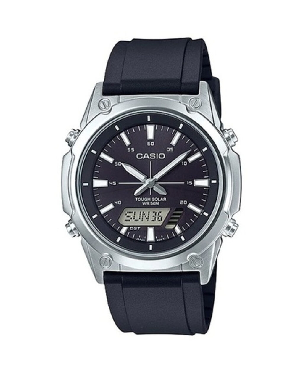 ساعت مچی مردانه کاسیو سولار پاور و ضد آب CASIO AMW-S820-1A