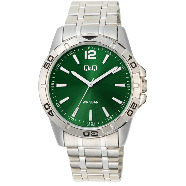 ساعت مچی مردانه کیو اند کیو صفحه سبز Q&Q Q60A-003PY