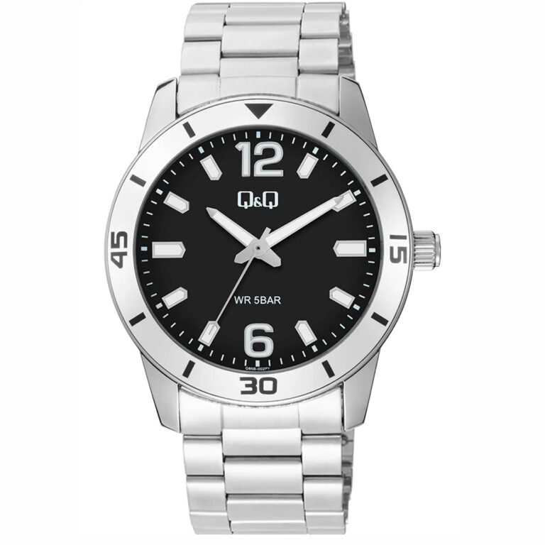 ساعت مچی مردانه کیو اند کیو بند استیل ضد آب Q&Q Q85B-002PY