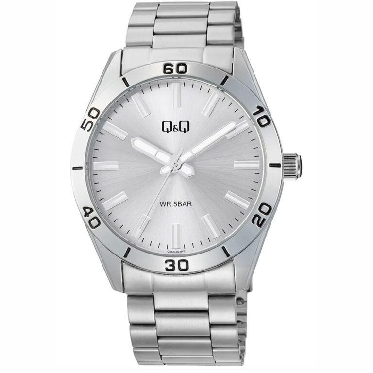 ساعت مچی مردانه کیو اند کیو تمام سیلور بند استیل Q&Q Q86B-001PY