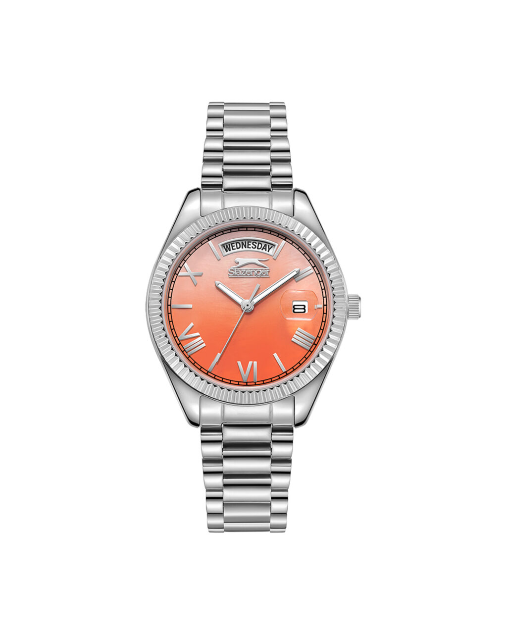 ساعت مچی زنانه اسلازنجر صفحه نارنجی SLAZENGER SL.09.2338.4.06