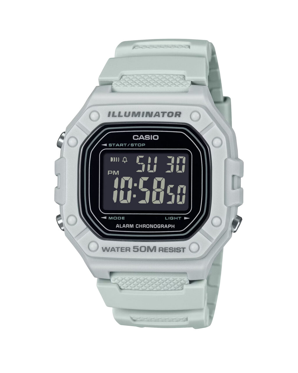ساعت مچی کاسیو مدل CASIO W-218H-8BV دیجیتال مردانه ضد آب سفید