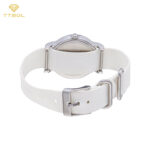 ساعت مچی زنانه تایمکس با بند برزنتی سفید TIMEX T2N837