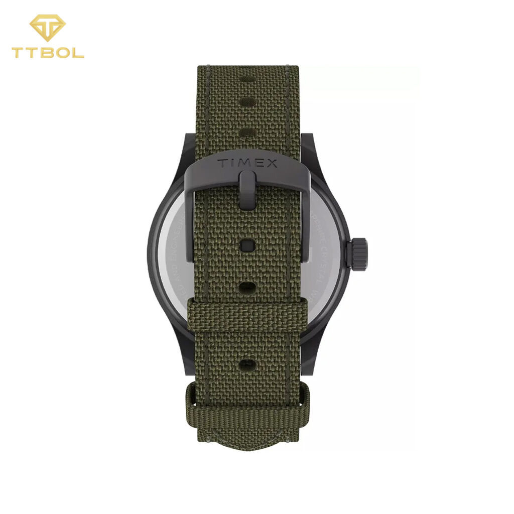 ساعت مچی مردانه تایمکس بند برزنتی سبز TIMEX TWH6Z4210