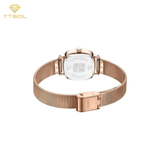 ساعت مچی زنانه جولیوس بند رزگلد JULIUS JA-1360C