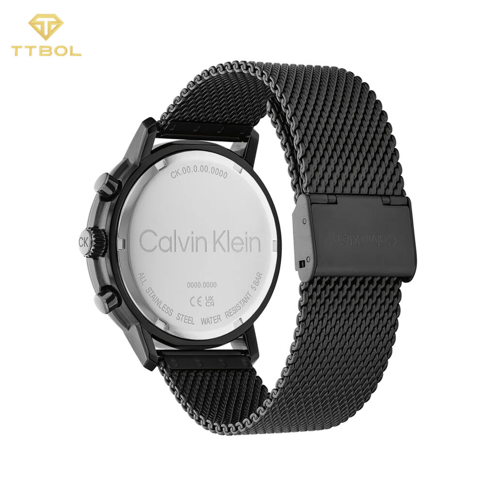 ساعت مچی مردانه کلوین کلین بند حصیری مشکی Calvin Klein 25200440