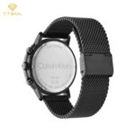 ساعت مچی مردانه کلوین کلین بند حصیری مشکی Calvin Klein 25200440