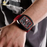 ساعت مچی مردانه ناوی فورس بند قرمز NAVIFORCE NF8052 B/R/R