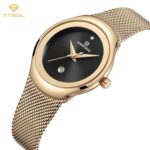 ساعت مچی زنانه ناوی فورس بند حصیری طلایی NAVIFORCE NF5004 G/B