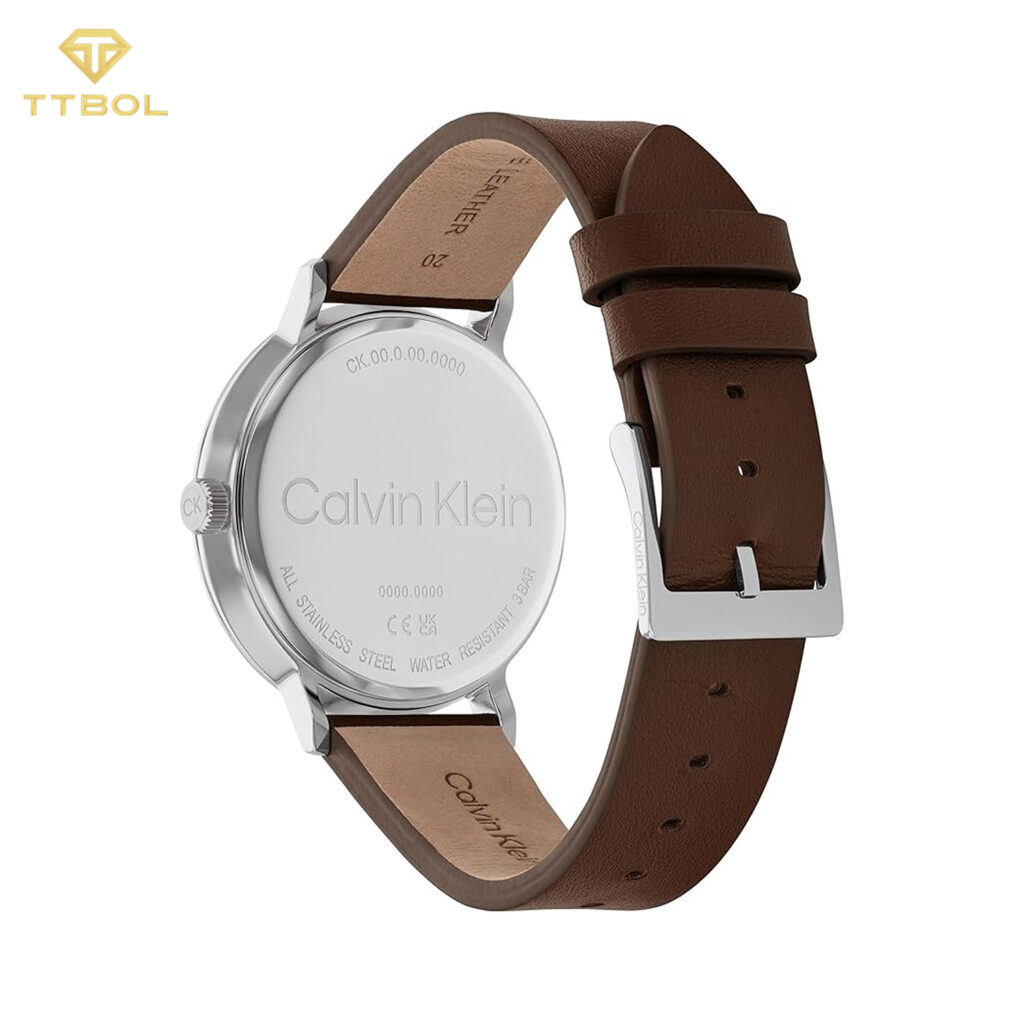 ساعت مچی مردانه کلوین کلین بند قهوه ای Calvin Klein 25200435