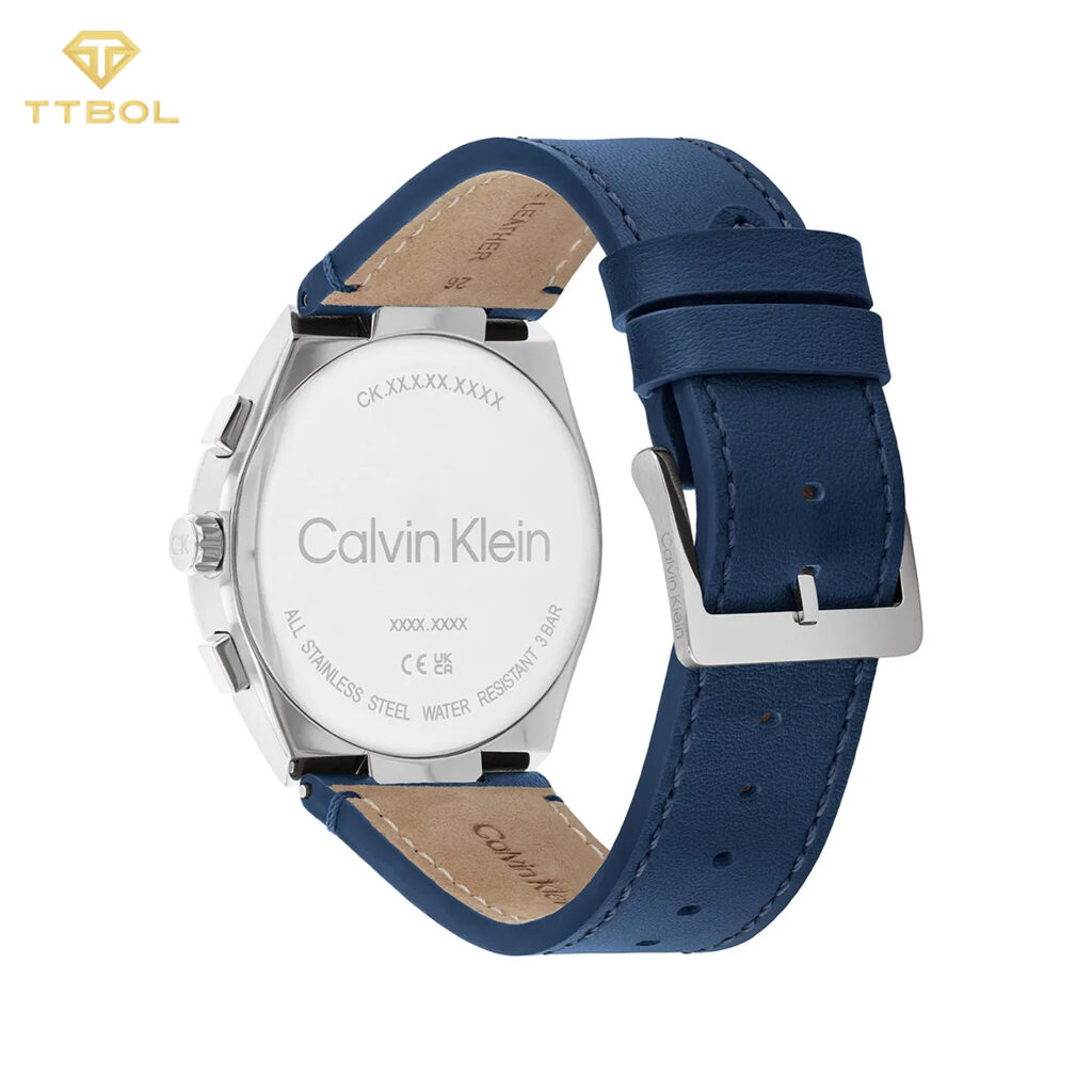 ساعت مچی مردانه کلوین کلین بند چرم سرمه ای Calvin Klein 25200444