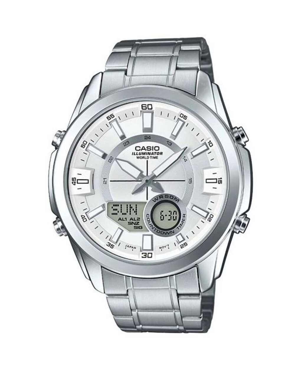 ساعت مچی مردانه کاسیو دیجیتالی عقربه ای CASIO AMW-810D-7A