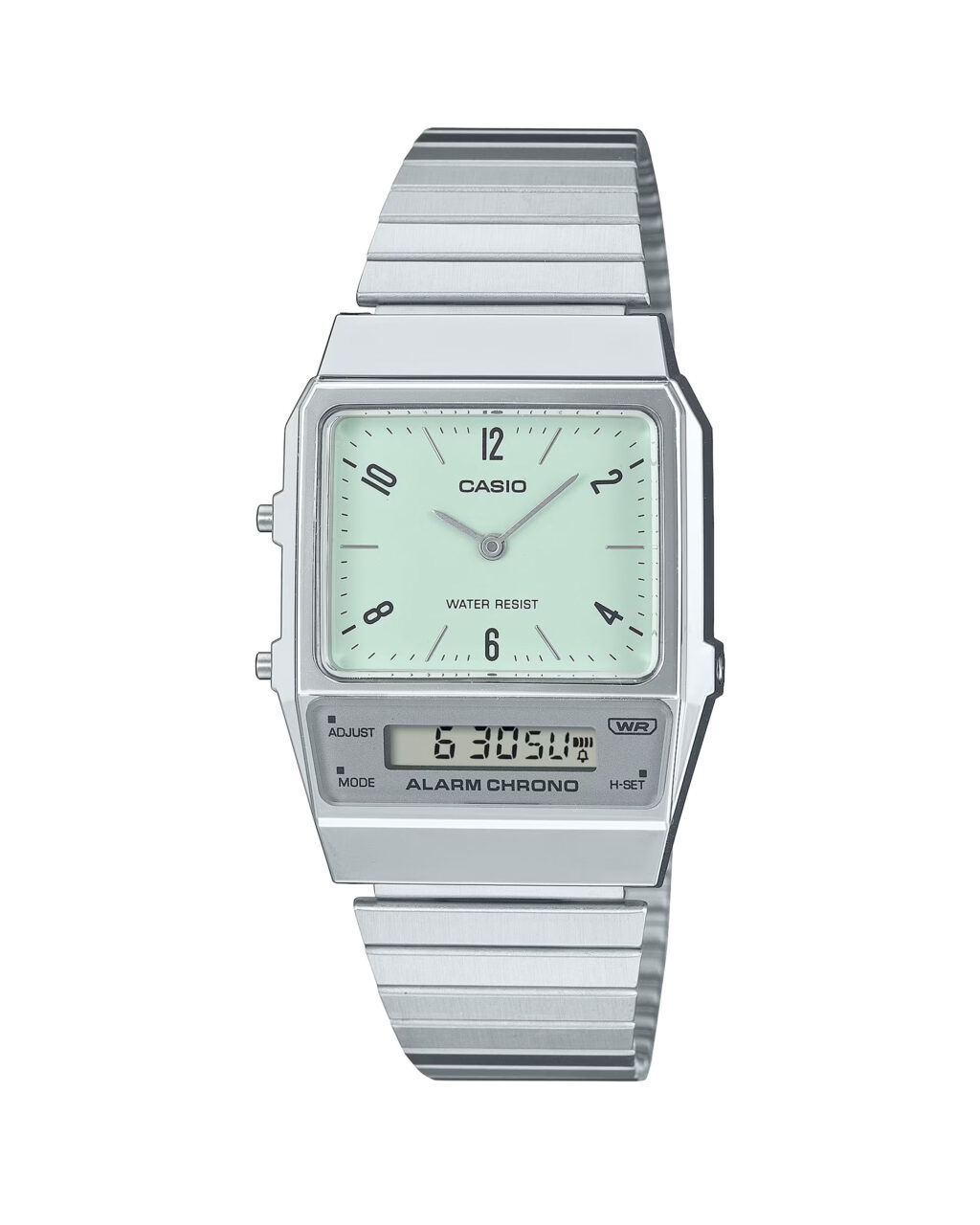 ساعت مچی مردانه کاسیو مدل CASIO AQ-800E-3A با طراحی کلاسیک، صفحه دیجیتال و آنالوگ، بند فلزی استیل