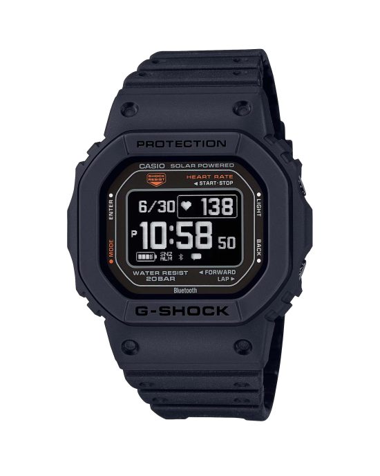 ساعت G-SHOCK مدل DW-H5600-1 با بند رزینی ضدحساسیت مناسب ورزشکاران