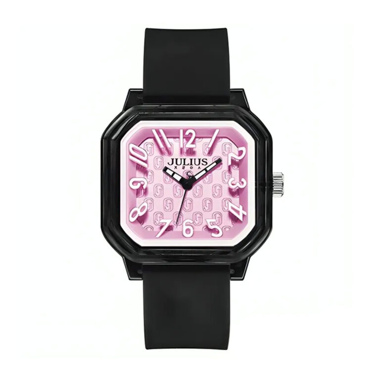 ساعت مچی زنانه جولیوس صفحه صورتی JULIUS JA-1491H