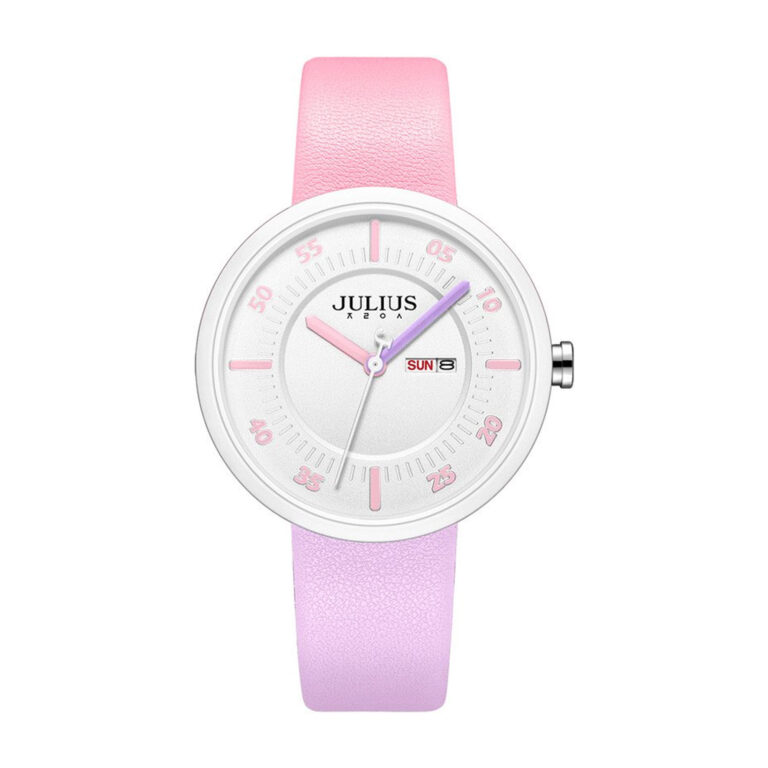 ساعت مچی دخترانه بند چرمی جولیوس JULIUS JA-1492C
