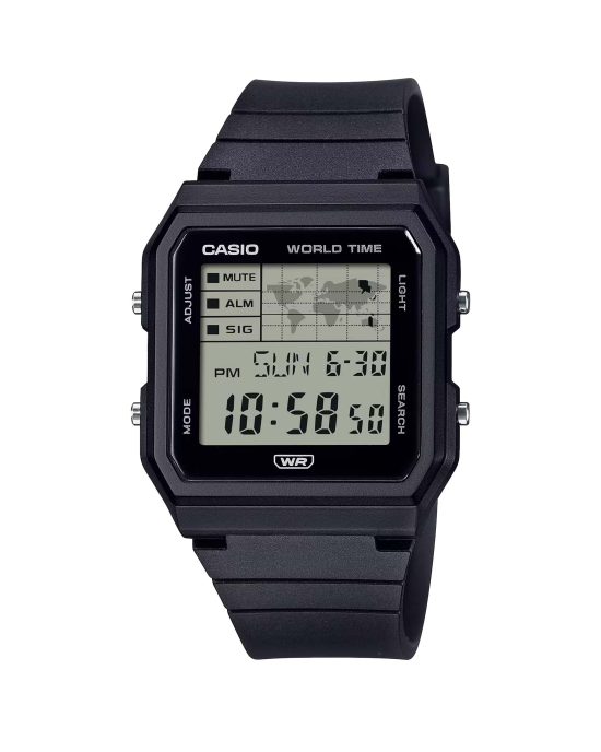 ساعت مچی زنانه کاسیو مدل CASIO LF-30W-1A با بند رزینی مشکی و طراحی دیجیتال ساده