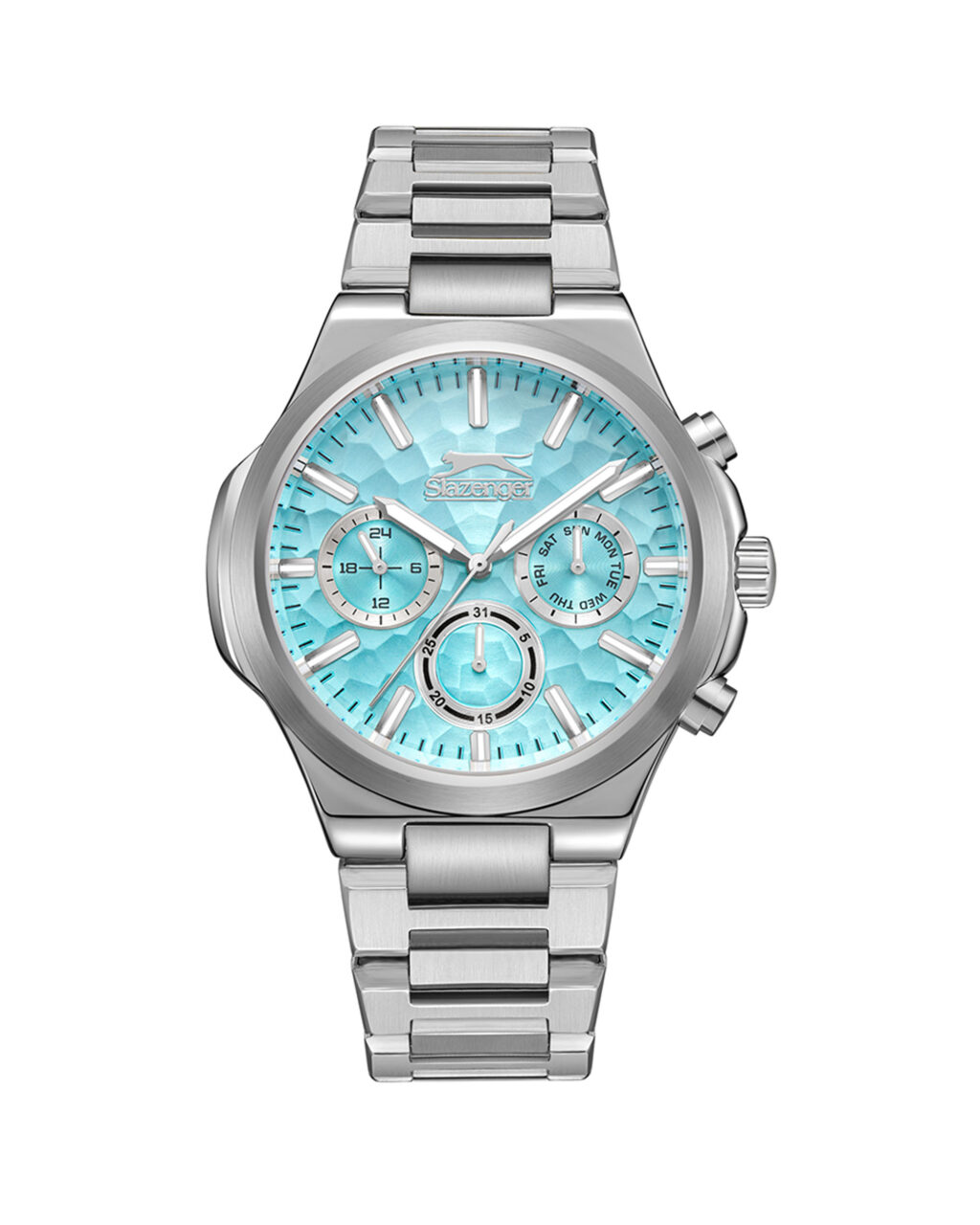ساعت مچی مردانه اسلازنجر صفحه آبی یخی SLAZENGER SL.09.2364.2.05