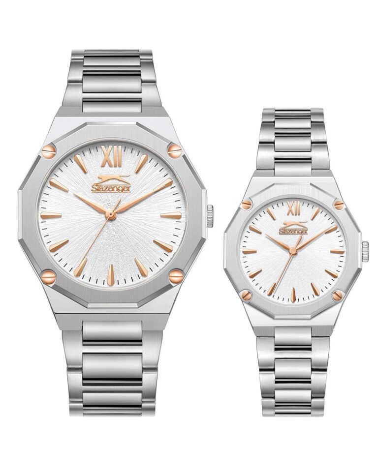 ساعت مچی ست مردانه و زنانه اسلازنجر SLAZENGER SL.09.2375.1.01 SL.09.2374.3.01