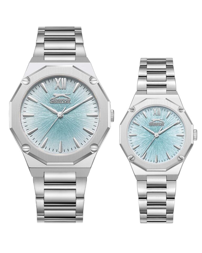 ساعت مچی ست اسلازنجر صفحه تیفانی SLAZENGER SL.09.2375.1.07 SL.09.2374.3.07